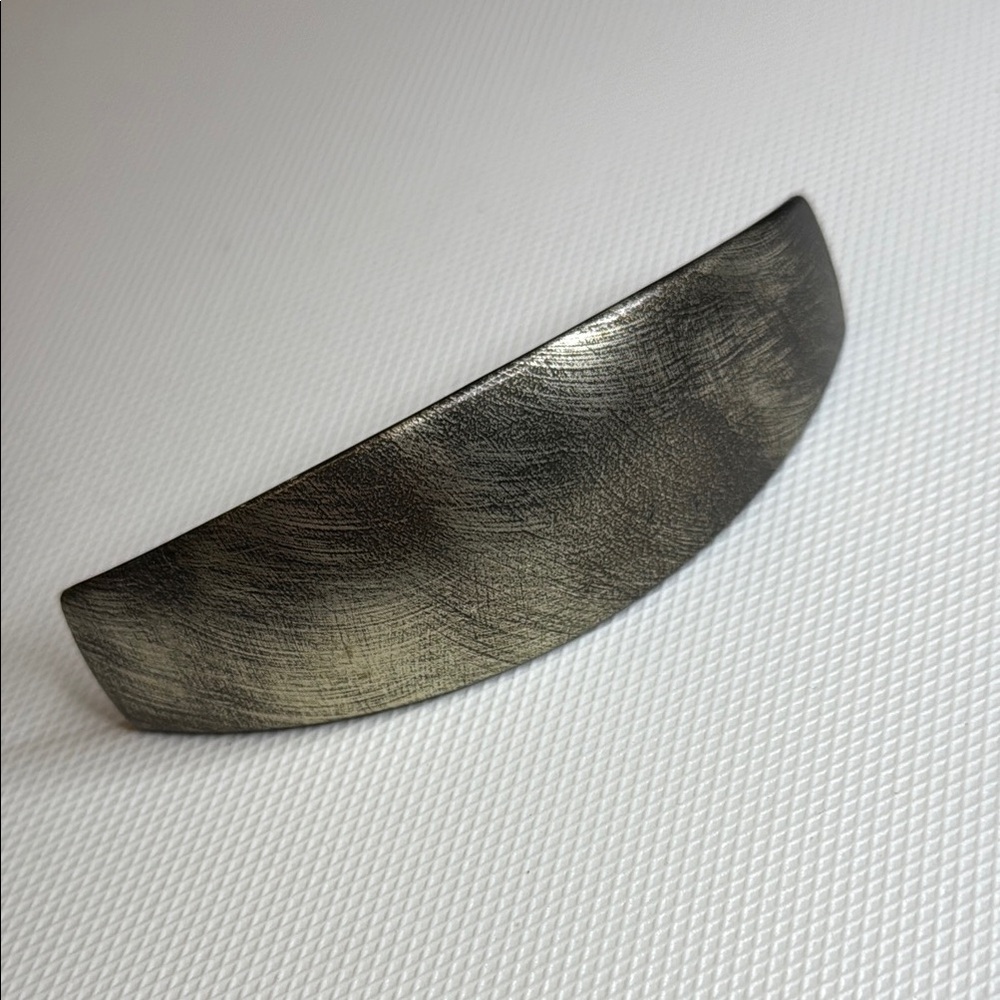 Brushed Silver Hair Clip